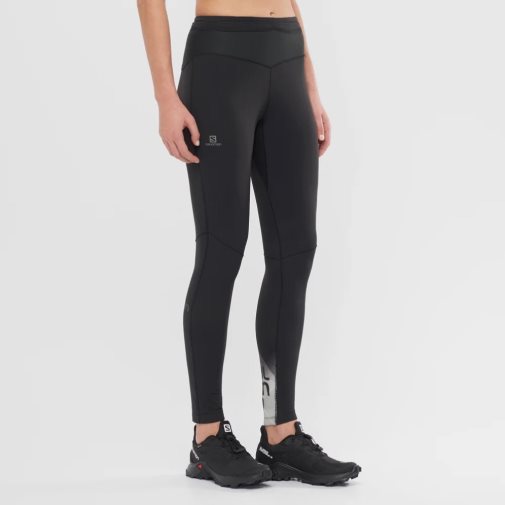 Black Salomon Xa Warm Women's Running Tights | PH 94083O